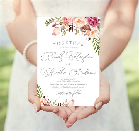 wedding invitations etsy|13 Wedding Invitation Templates You Can Download & Print .